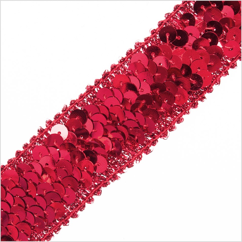1.25″ Red Stretch Sequin
