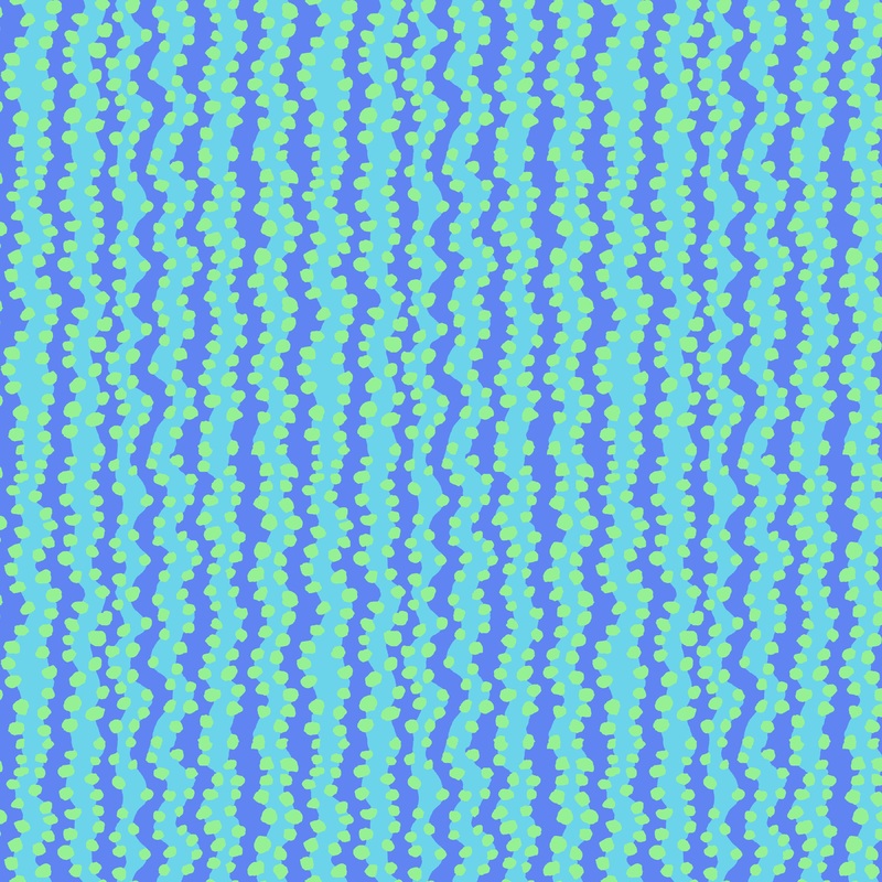 February 2025 / Small Bubble Stripe in Aqua