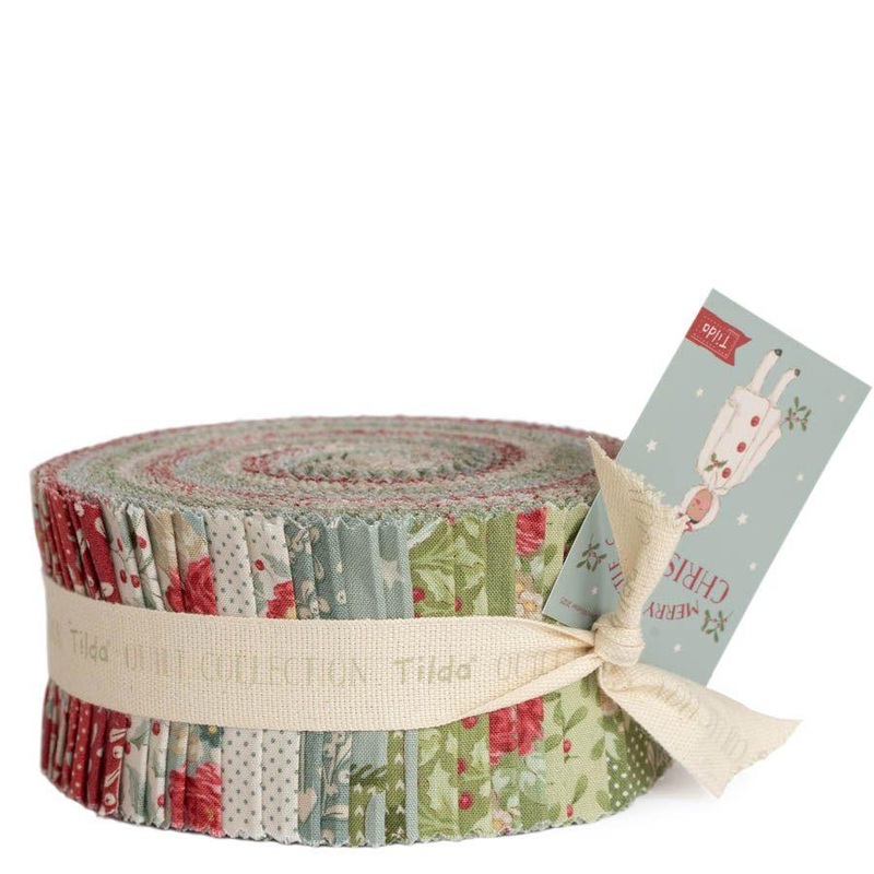 Merry Little Christmas  –  Tilda –  Jelly Roll – 40 pieces – 2.5″ strips