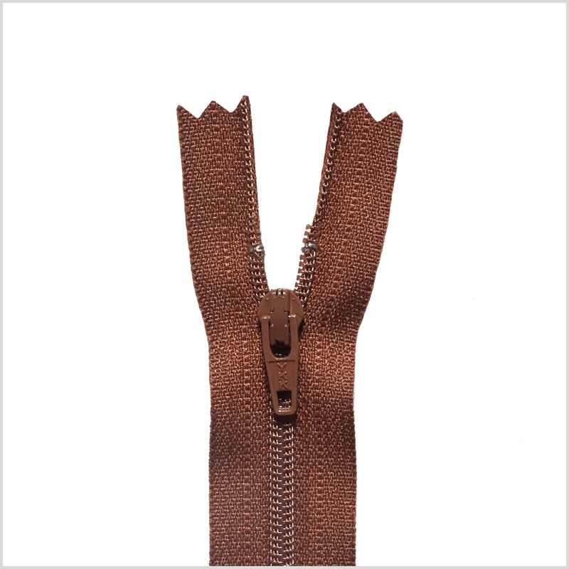Regular Zipper 9″ by YKK – 859 Red Brown