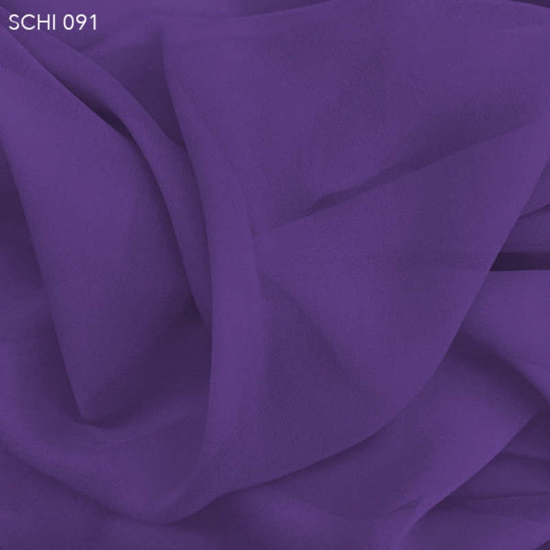 Silk Chiffon – Purple Flower Fabric by the Yard