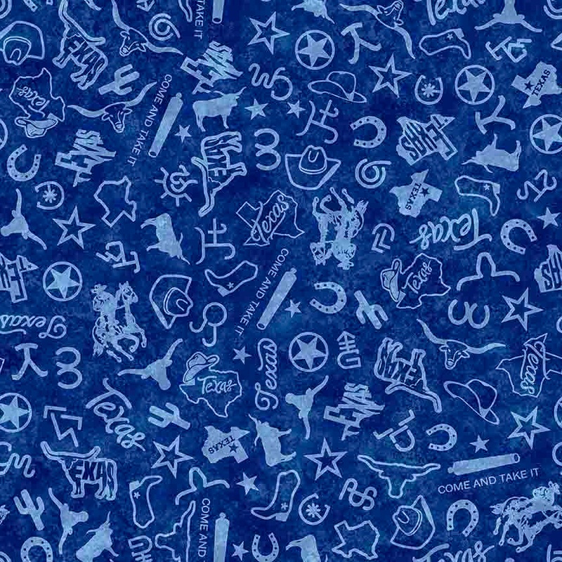 2025 All Texas Shop Hop / Texas Icons Tonal in Navy