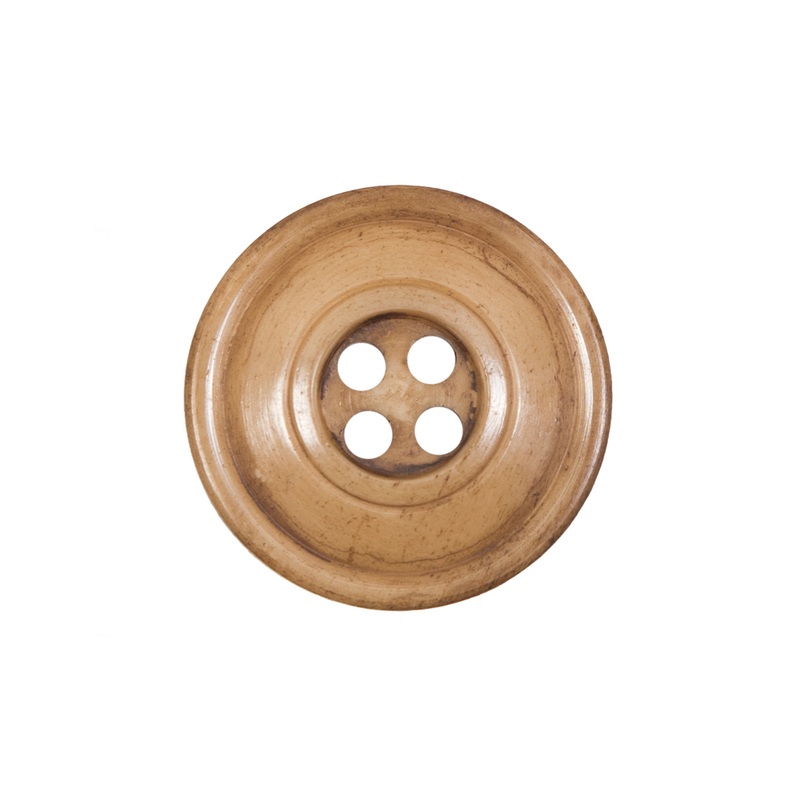 Beige Horn 4-Hole Button – 36L/23mm
