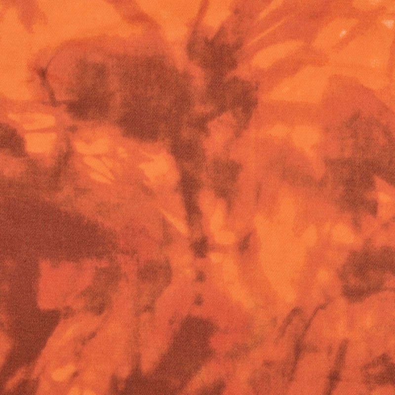 Italian Pumpkin Tie-Dyed Cotton-Lycra Twill