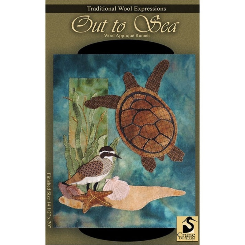 Out to Sea Wool Applique Pattern 14.5″ x 20″