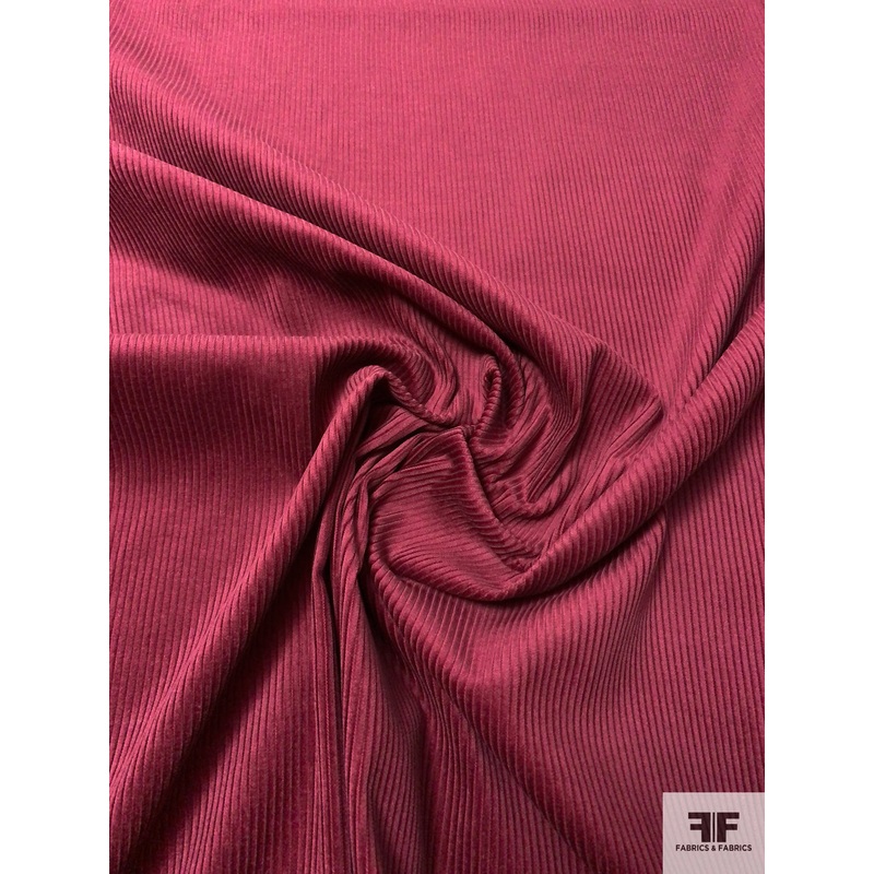 Solid Wide Wale Cotton Corduroy – Burgundy Fabric by the Yard