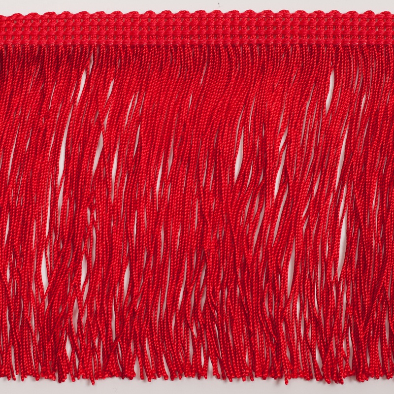 4″ European Red Chainette Fringe Trim