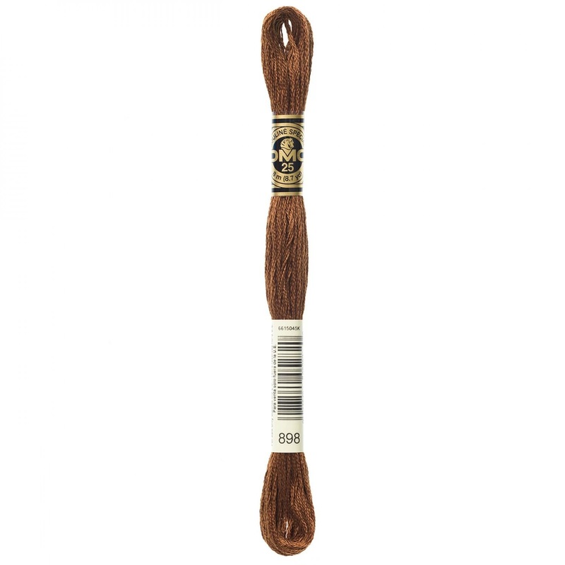 DMC 898 – Very Dark Coffee Brown