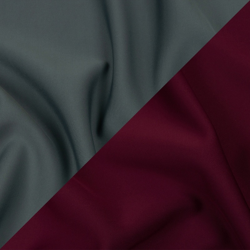 Double Faced Stretch Neoprene 3yd Bundle – Bordeaux and Gray Blue – Wave Collection