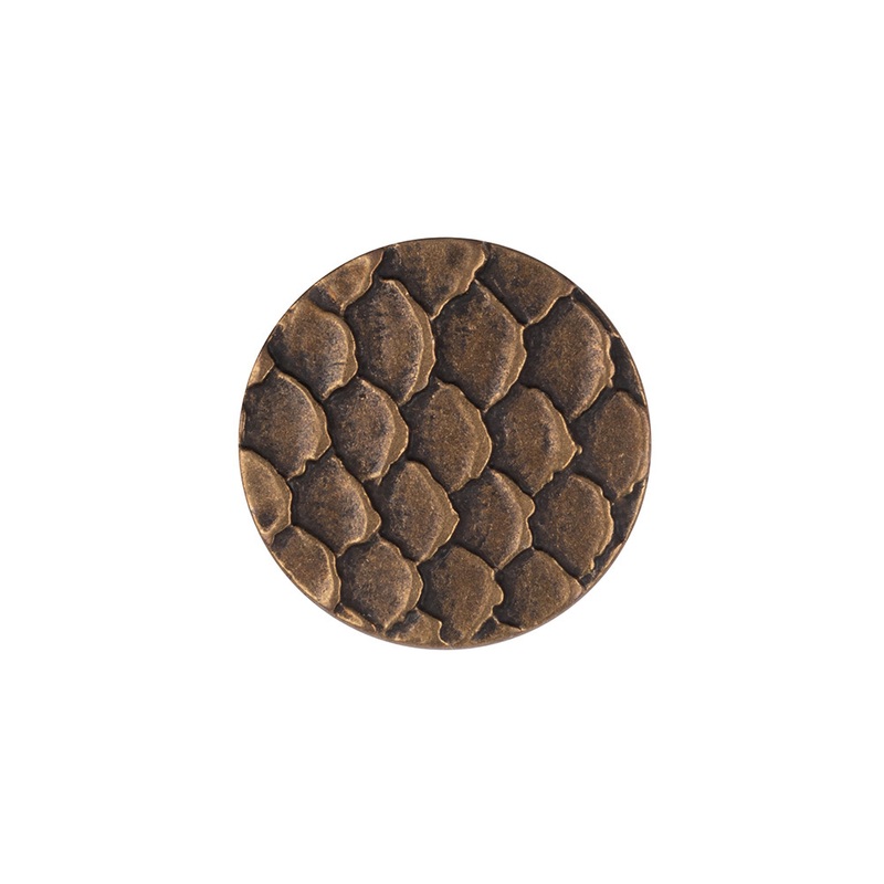 Italian Bronze Scales Shank Back Metal Button – 32L/20mm