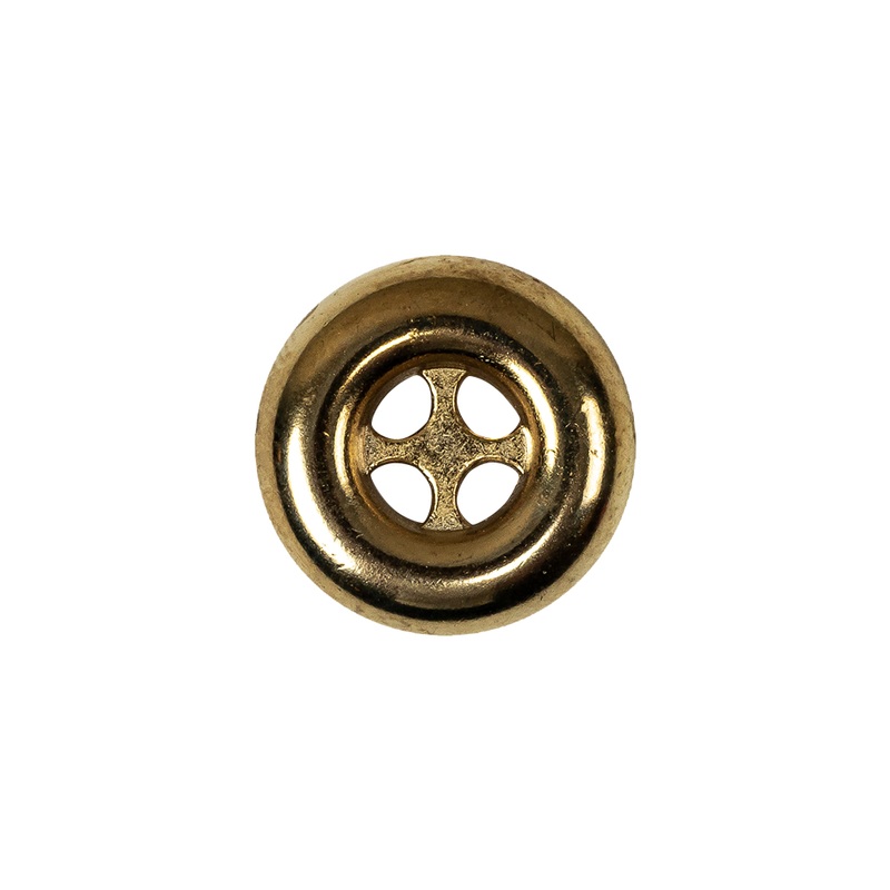Italian Gold 4-Hole Deepwell Metal Button – 28L/18mm