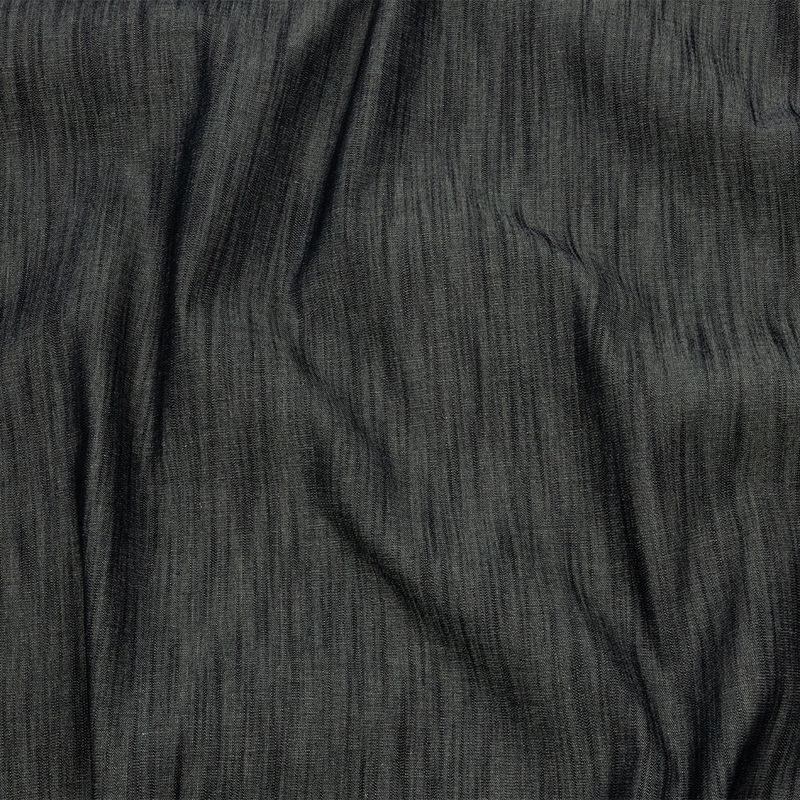 Italian Muted Indigo Striated Lightweight Cotton Denim