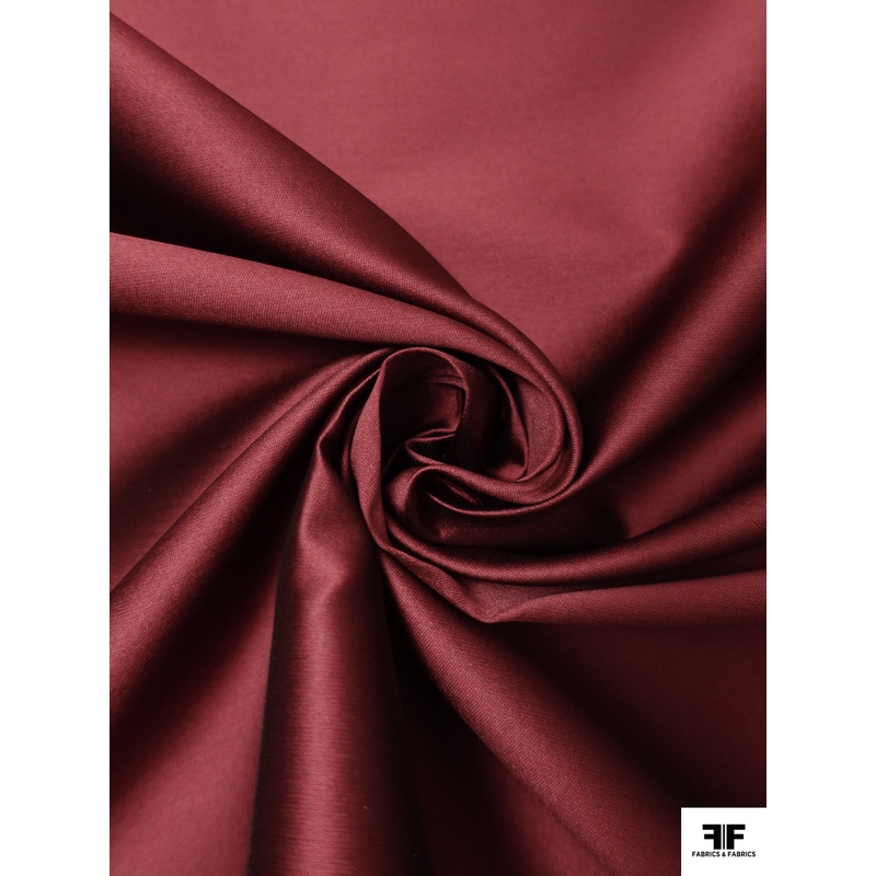 Made in Spain Silk-Polyester Zibeline – Maroon Fabric by the Yard