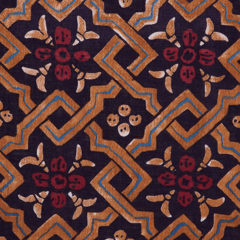 Mysterioso/Cashew Abstract Loosely Woven Cotton Print