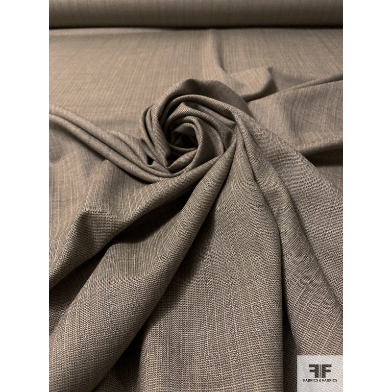 Plain-Weave Fine Wool Suiting – Earthy Beige Fabric by the Yard