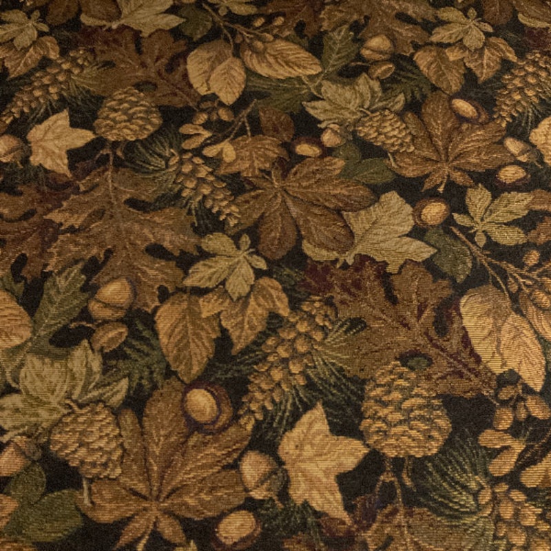 Regal Black Fall Leaves Upholstery Fabric Order Product