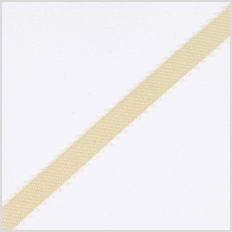 3/8″ Cream Double Face Feather Edge Satin Ribbon