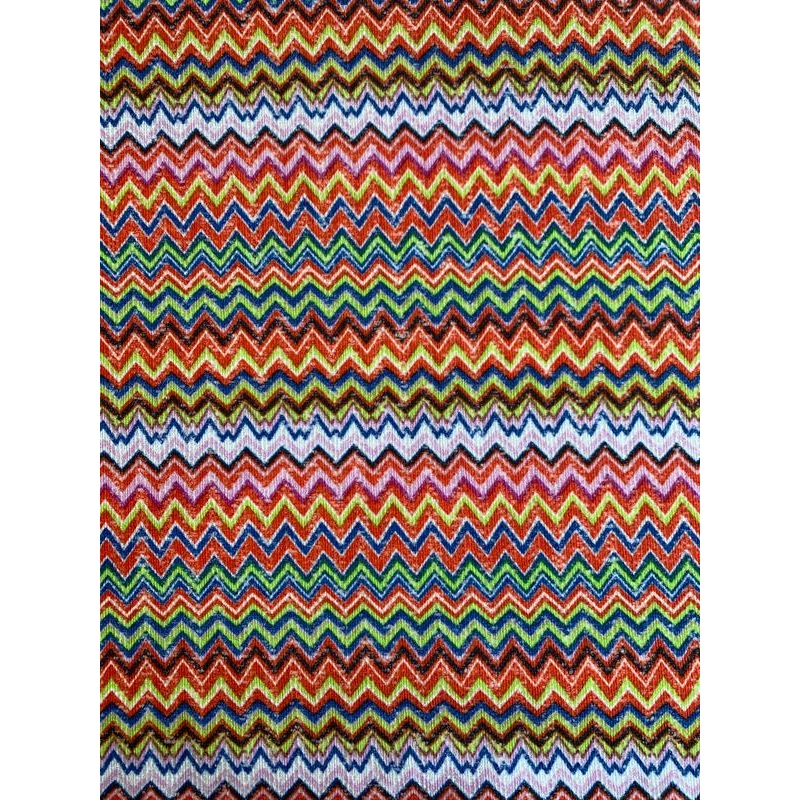 Chevron Lightweight Poly Crochet Knit – Multicolor Fabric by the Yard