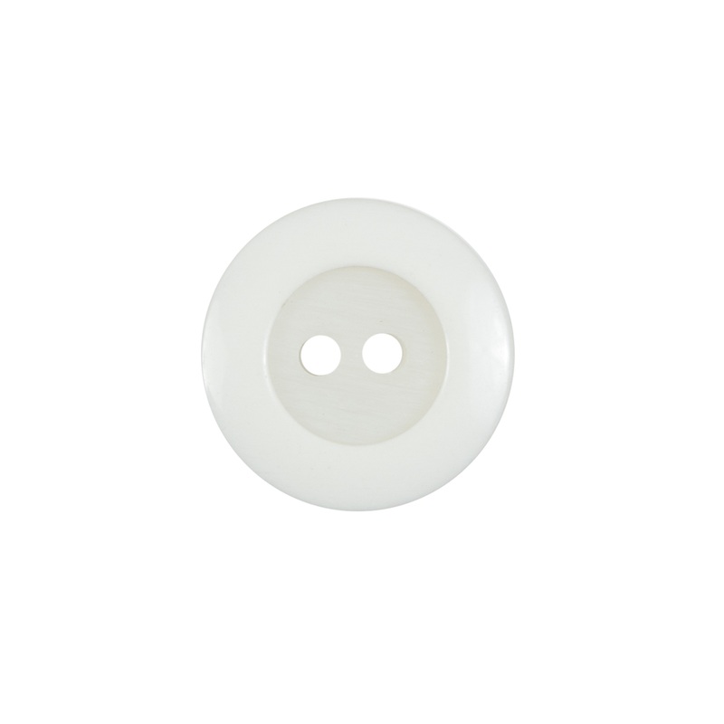Ivory Plastic 2-Hole Button – 28L/18mm