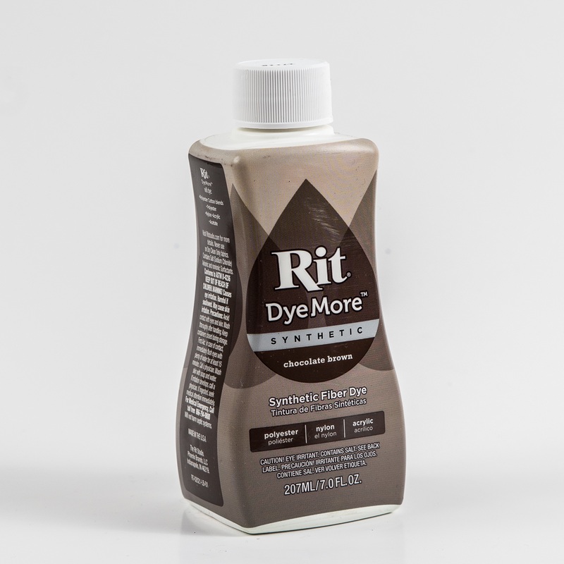 Rit DyeMore Synthetic Fiber Dye – Chocolate Brown – 7oz Bottle
