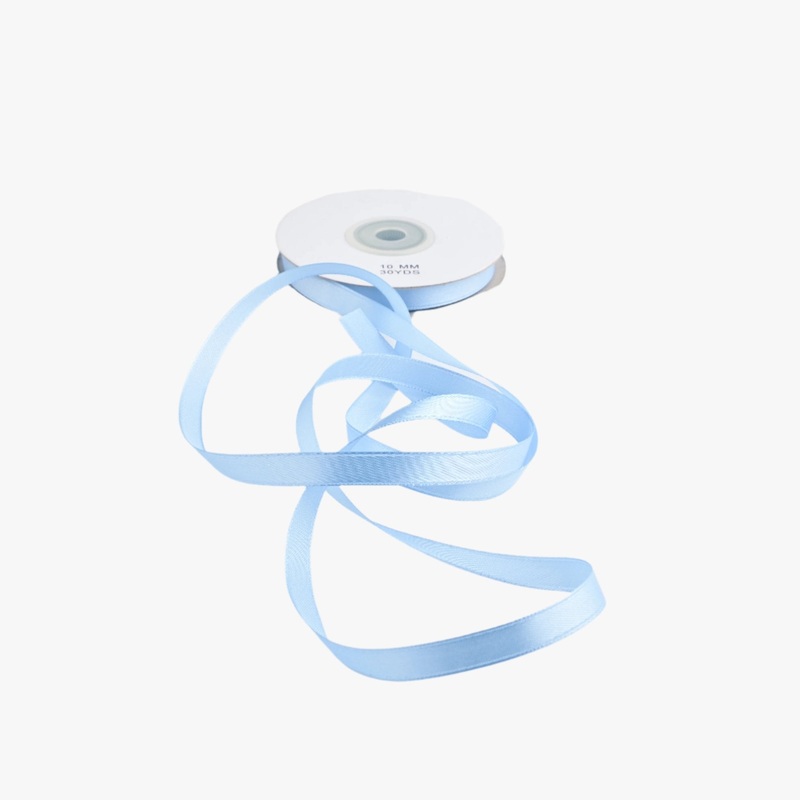 Satin Ribbon 10mm Sky Blue #76 Per Meter