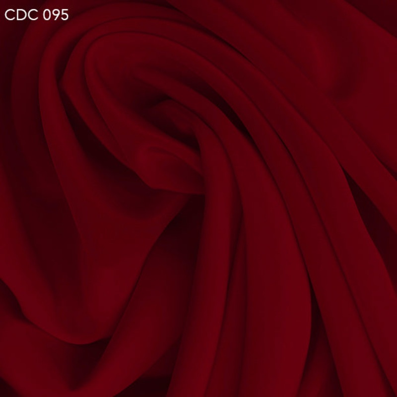 Silk Crepe de Chine – Burgundy Fabric by the Yard
