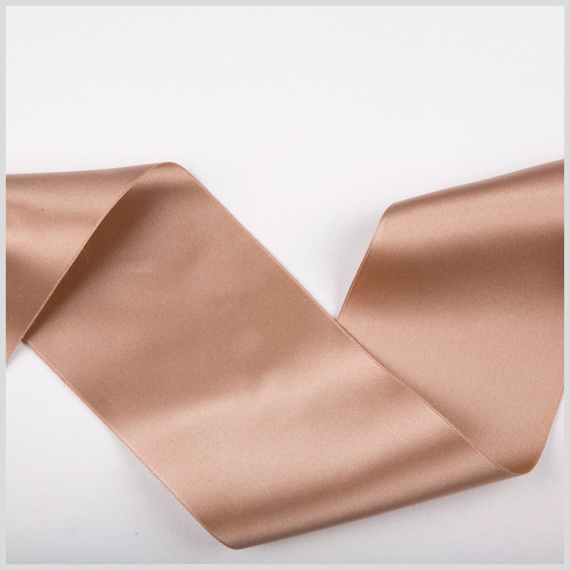 3.75″ Taupe Double Face French Satin Ribbon