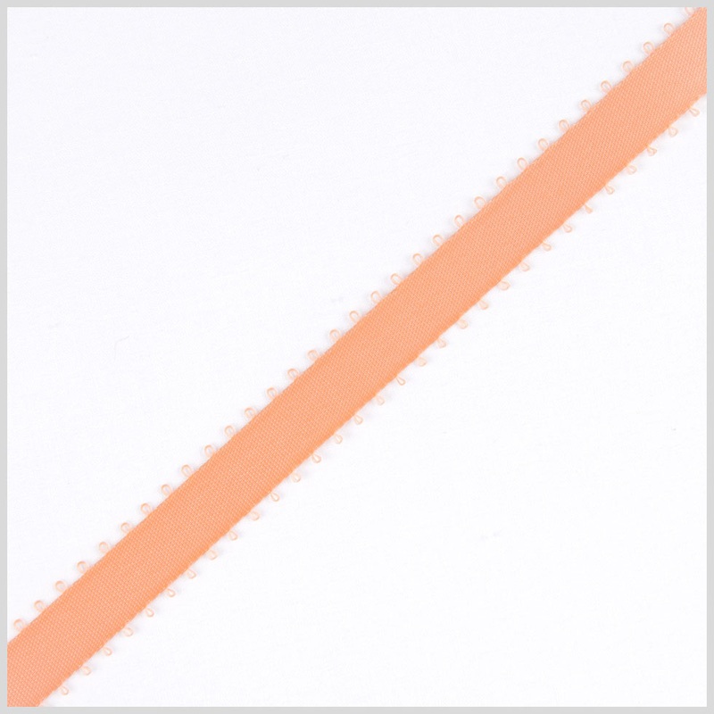 3/8″ Peach Double Face Feather Edge Satin Ribbon