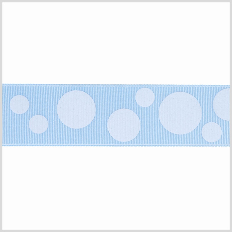 7/8″ Blue/Blue Polka Dot Grosgrain Ribbon