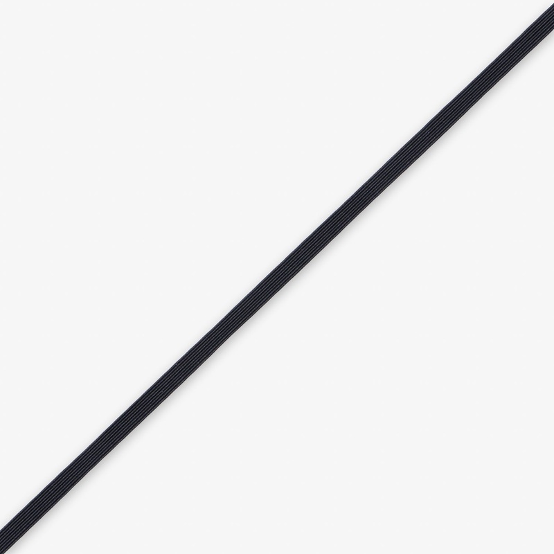 Elastic 6 Cord Black (Masks / Fitted Sheets / Craft) Per Met
