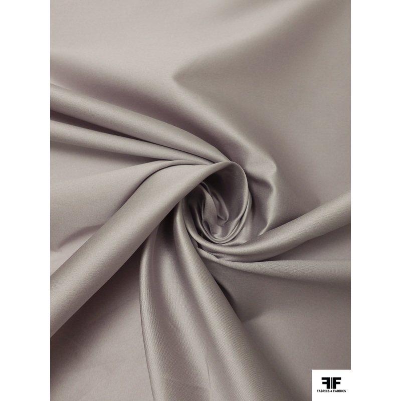 Made in Spain Silk-Polyester Zibeline – Light Grey Fabric by the Yard