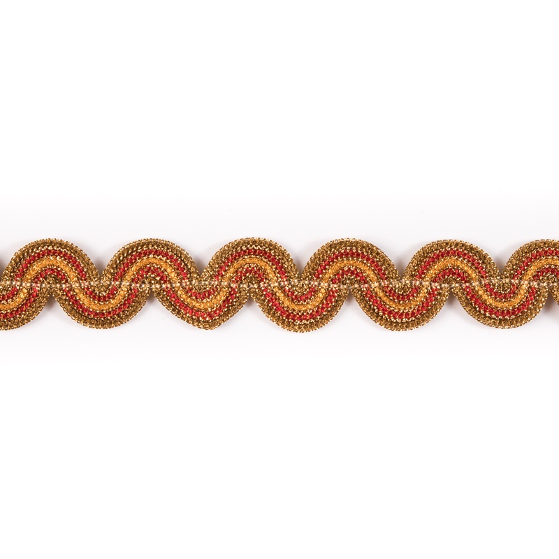 Metallic Gold and Yellow Braided Ric Rac – 1″