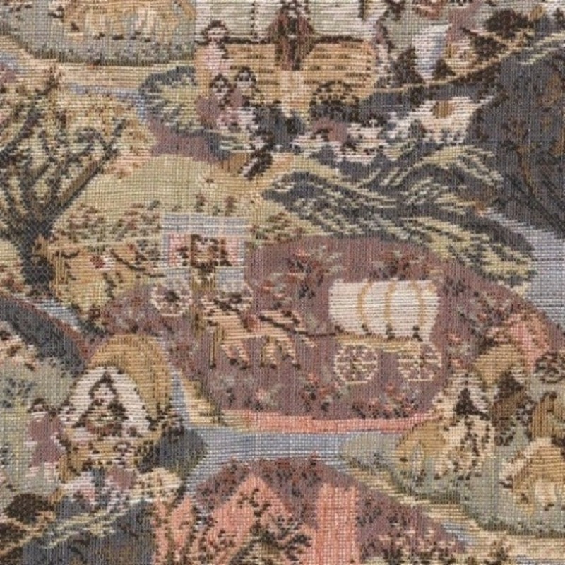 Old Times Country Themed Pink Upholstery Fabric Order Product