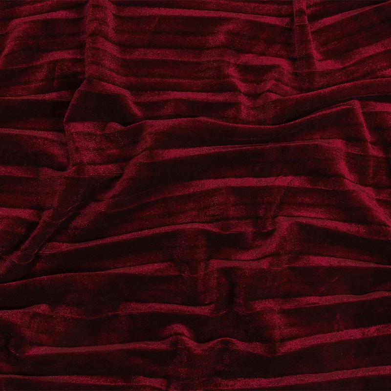 Pleated Velour – Wine – Tver Collection