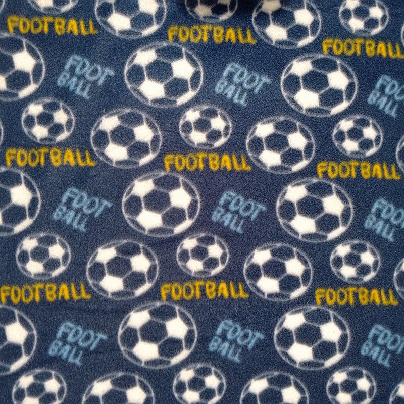 Printed Polar Fleece Football Navy