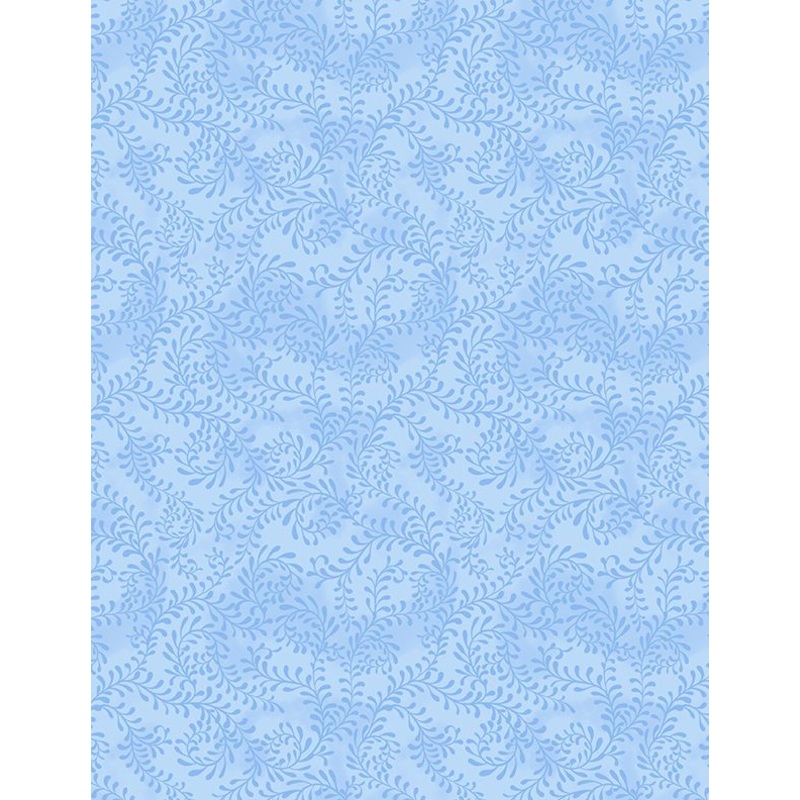 Swirling Leaves Light Blue