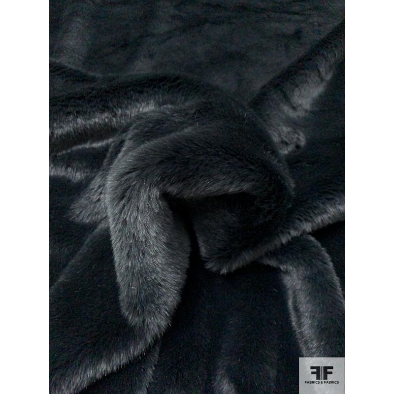Ultra Soft Solid Faux Fur – Midnight Navy Rainforest Fabric by the Yard