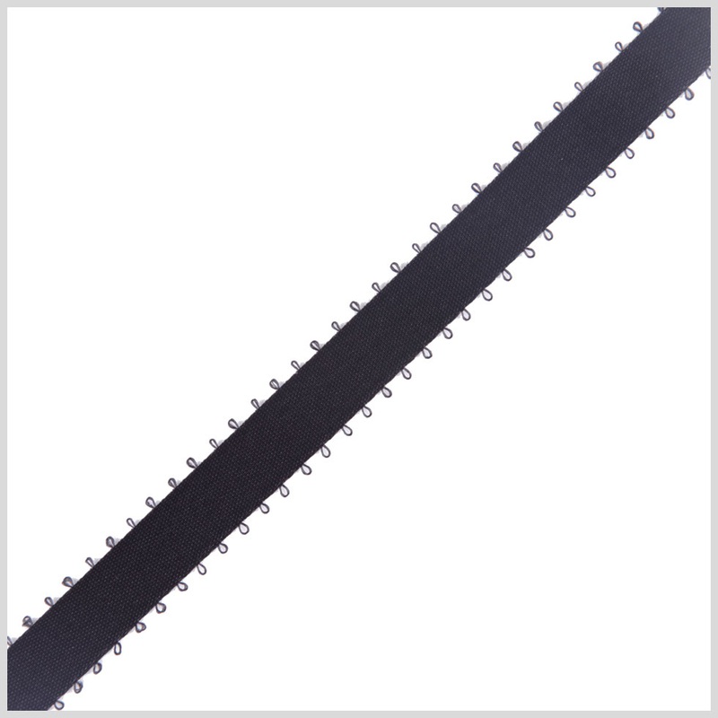 3/8″ Black Double Face Feather Edge Satin Ribbon