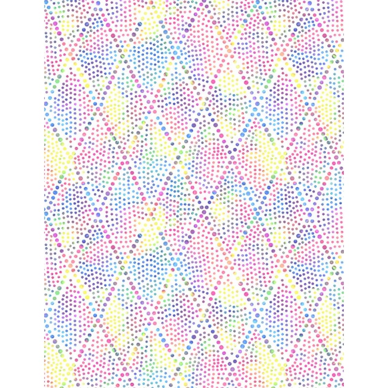 Diamond Dots White Multi