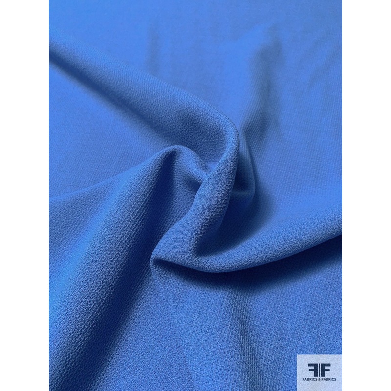 Italian Double Faced Wool Crepe with Stretch – Deep Periwinkle Fabric by the Yard