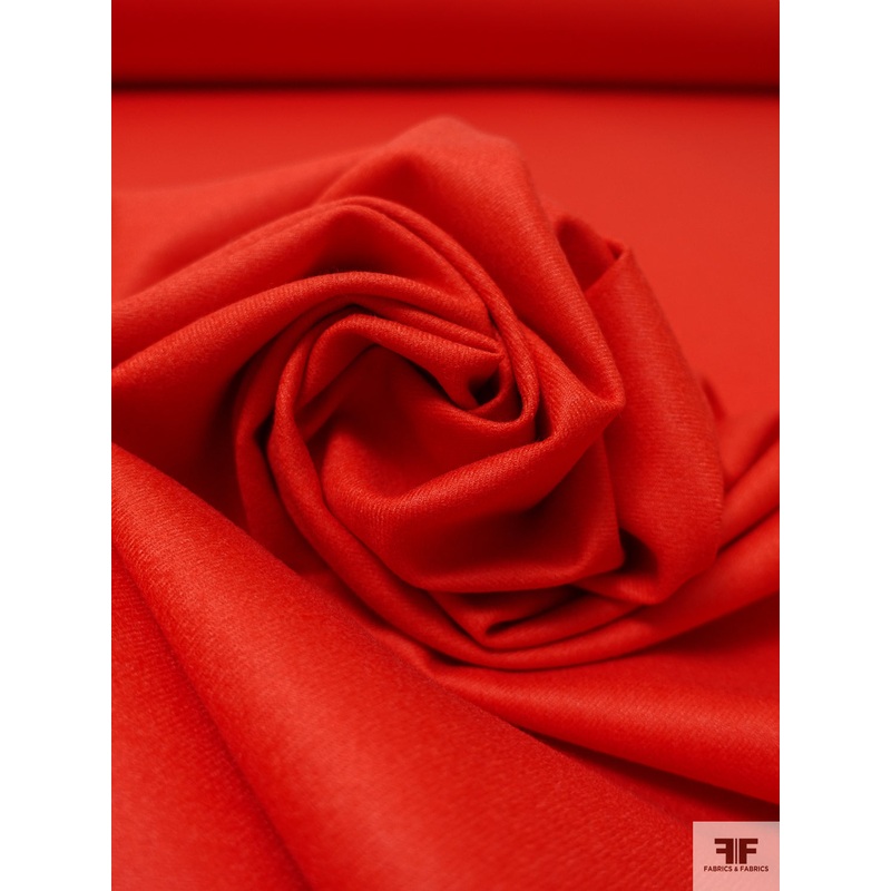 Italian Jason Wu Stretch Felted Wool Suiting – Red Fabric by the Yard