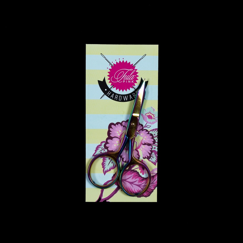 Tula Pink Oil Slick 4″ Large Ring Micro Scissors