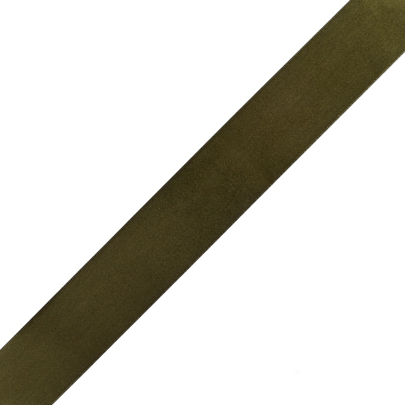 1.5″ Olive Single Face Satin Ribbon