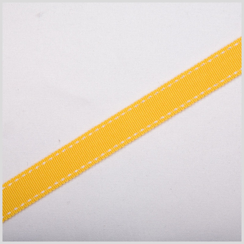 5/8″ Yellow Stitched Grosgrain Ribbon