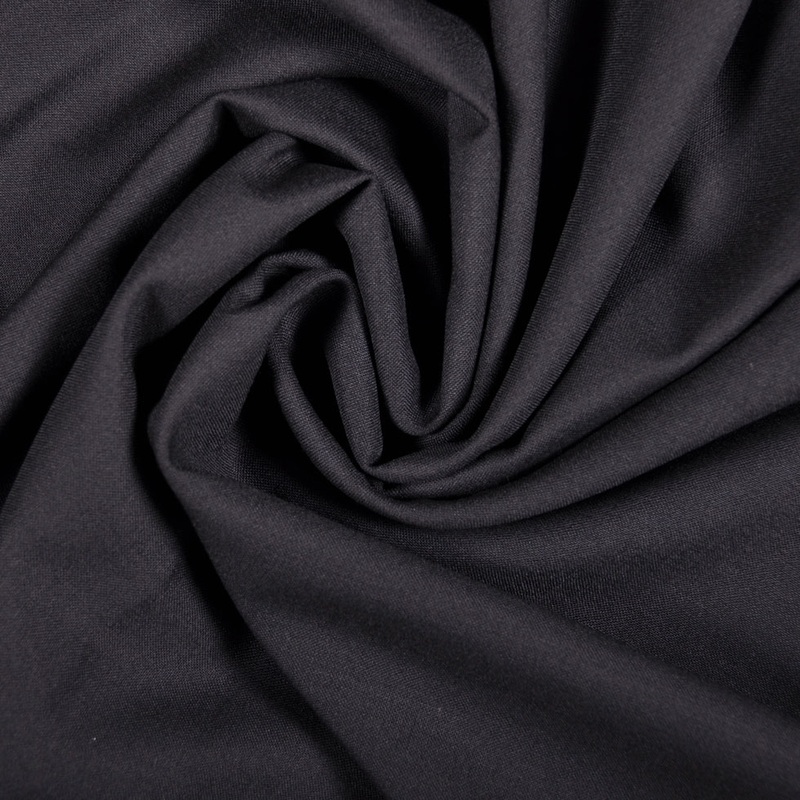 Black Wool-Lycra Suiting