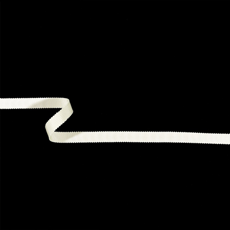 Cannoli Cream Recycled Polyester Petersham Grosgrain Ribbon – 9mm