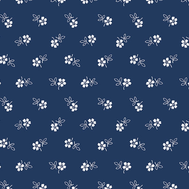 Classic Keepsakes in Blue 14657-55 Daisy Garden Navy Blue