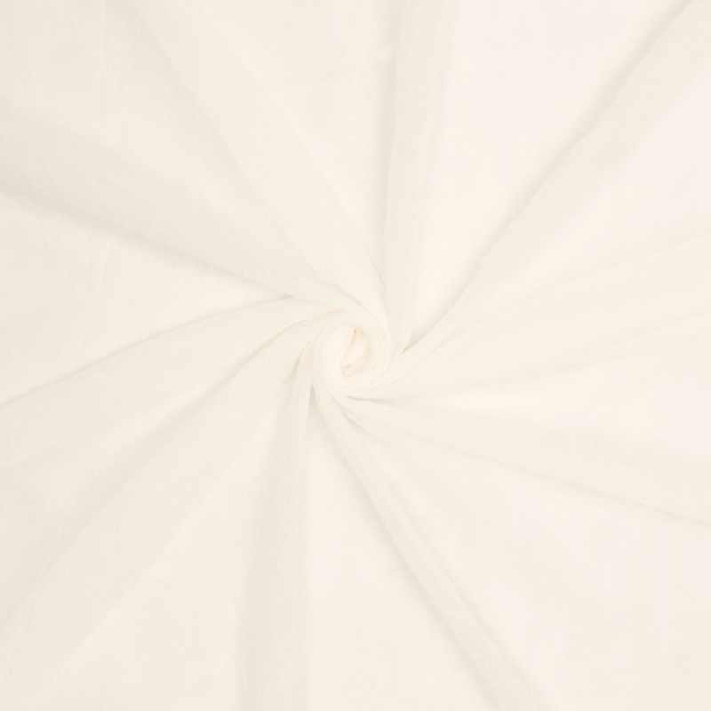 Cornely Crushed Plain Voile Cream 280cm Per Meter