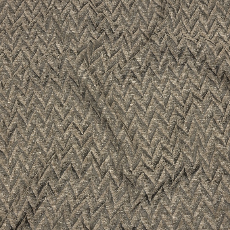 Cotton and Recycled Polyester Drapery Jacquard – Mole Distressed Zig Zags – British Imported