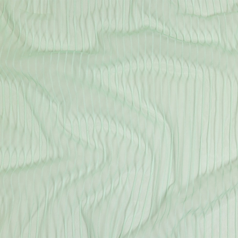 Embroidery Striped Tulle – Subtle Green – Elsinore Collection